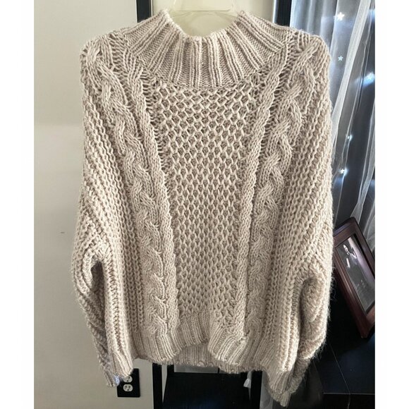 Universal Thread Chunky Mock Turtleneck Cable Knit Sweater - Picture 1 of 4